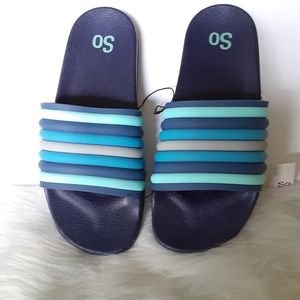 SO sandles, Flip flops NWT blue gray